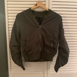 Women’s Love Tree Army Green Bomber Jacket